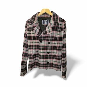 VS PINK Y2K Style Winter ‘09 Plaid Peacoat Size Medium